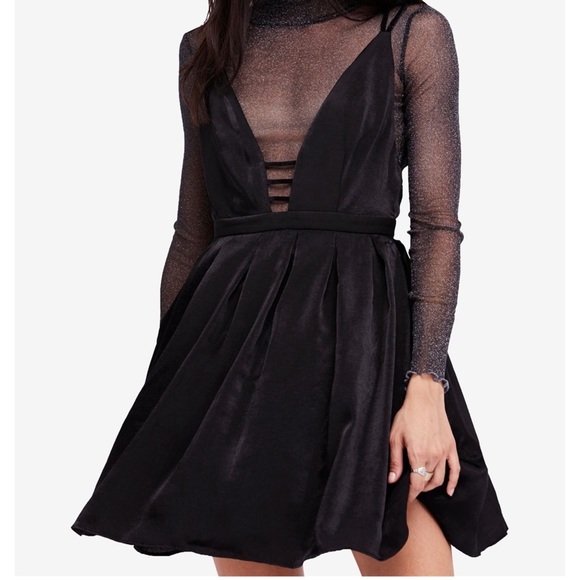 Free People Gabby’s Party Dress in Black - Picture 3 of 3